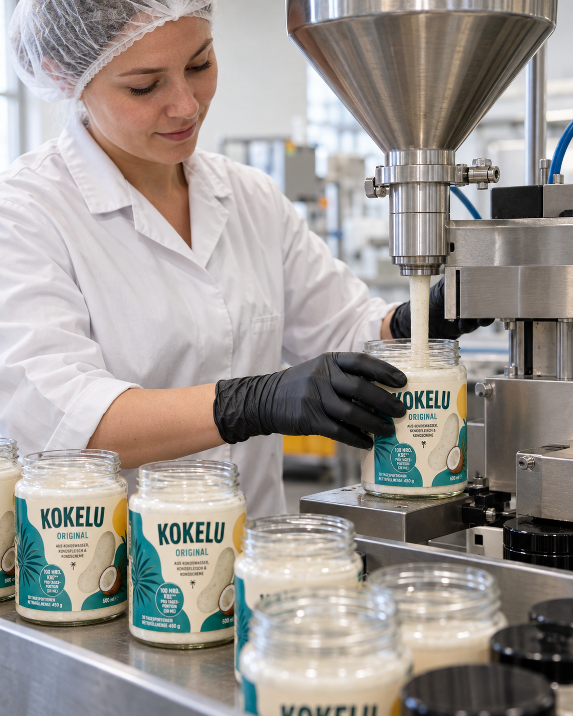 Abfüllen und Verschließen von KOKELU Dosen