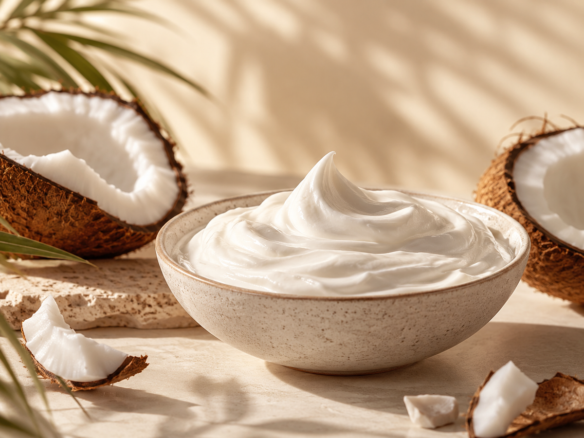 Cremige Kokoscreme als Fettmatrix der KOKELU Rezeptur