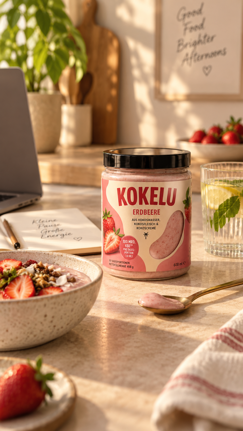 KOKELU Erdbeere als kleiner Löffelmoment am Nachmittag